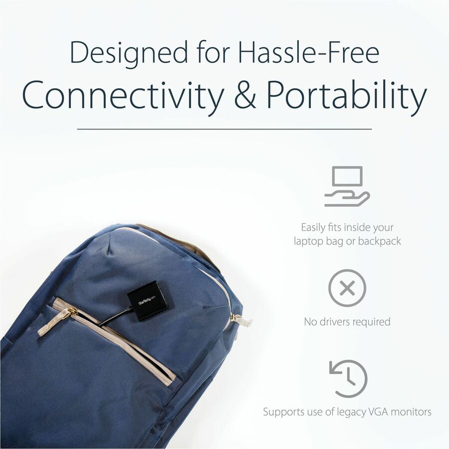 Alternate-Image4 Image for StarTech.com HDMI to VGA Adapter - 1080p - 1920 x 1080 - Black - HDMI Converter - VGA to HDMI Monitor Adapter