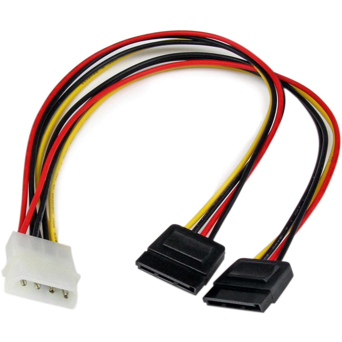 Main Image for StarTech.com 12in LP4 to 2x SATA Power Y Cable Adapter