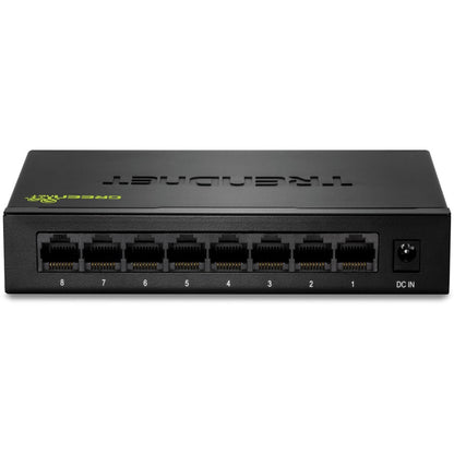 Alternate-Image4 Image for TRENDnet 8-Port Gigabit GREENnet Switch, Ethernet Network Switch, TEG-S82G, 8 x 10-100-1000 Mbps Gigabit Ethernet Ports, Ethernet Splitter, 16 Gbps, Metal, Lifetime Protection, Black