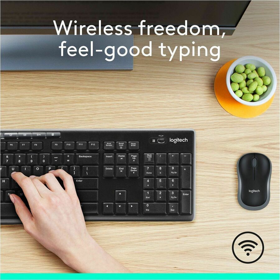 Alternate-Image1 Image for Logitech MK270 Wireless Keyboard and Mouse Combo for Windows, 2.4 GHz Wireless, Compact Mouse, Black