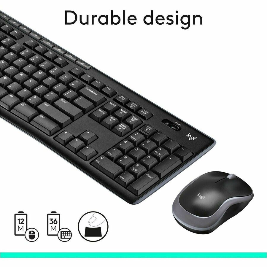 Alternate-Image6 Image for Logitech MK270 Wireless Keyboard and Mouse Combo for Windows, 2.4 GHz Wireless, Compact Mouse, Black
