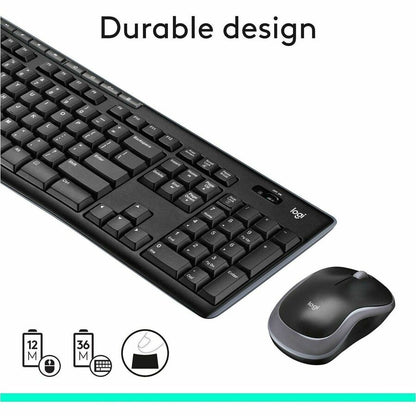 Alternate-Image6 Image for Logitech MK270 Wireless Keyboard and Mouse Combo for Windows, 2.4 GHz Wireless, Compact Mouse, Black