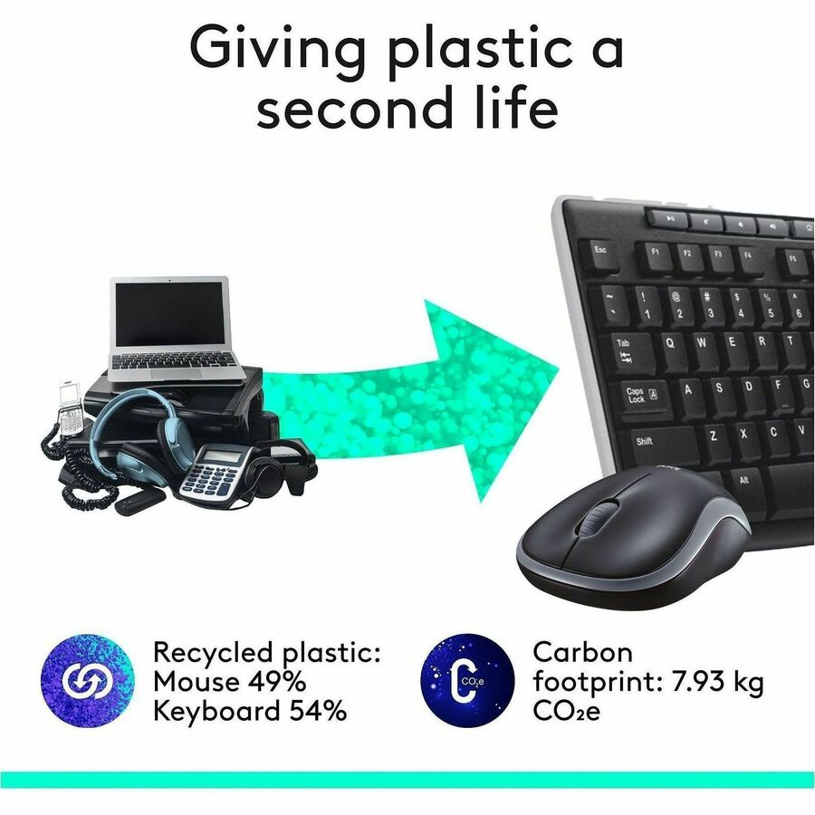 Alternate-Image4 Image for Logitech MK270 Wireless Keyboard and Mouse Combo for Windows, 2.4 GHz Wireless, Compact Mouse, Black