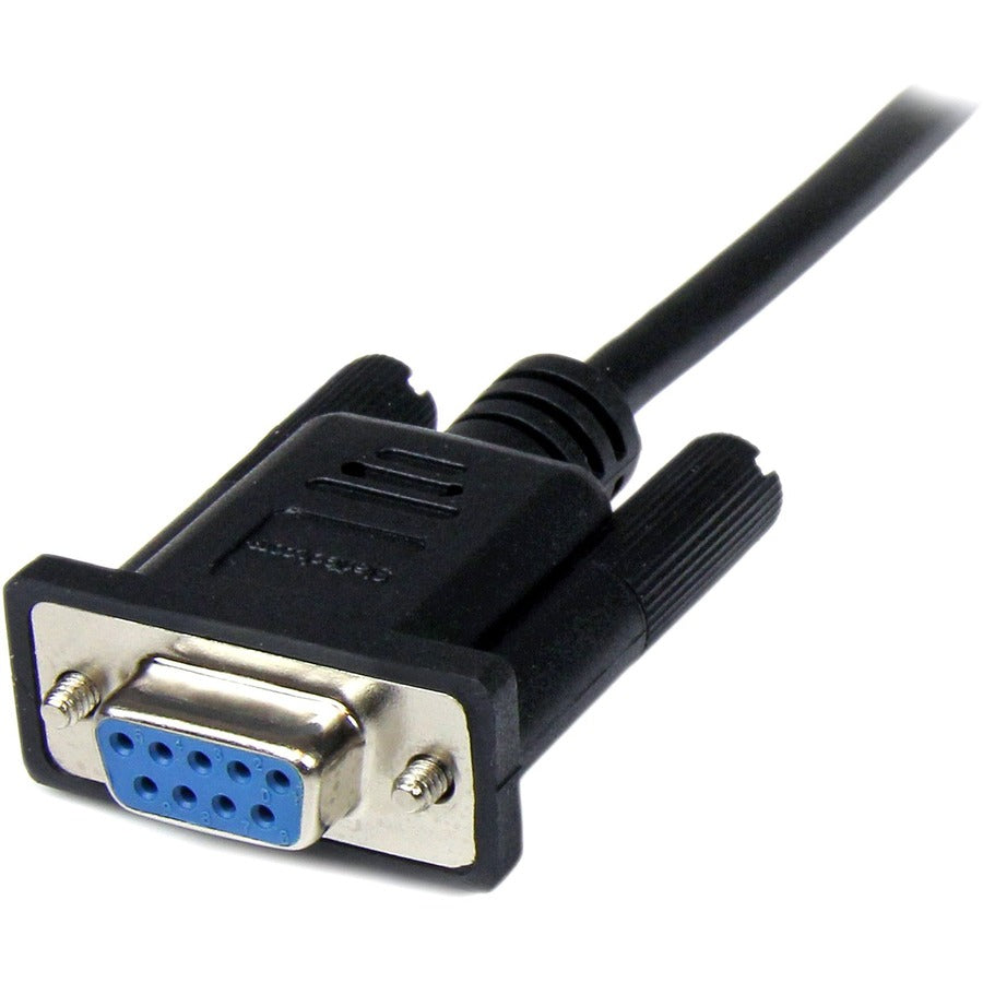 Alternate-Image1 Image for StarTech.com 2m Black DB9 RS232 Serial Null Modem Cable F/M