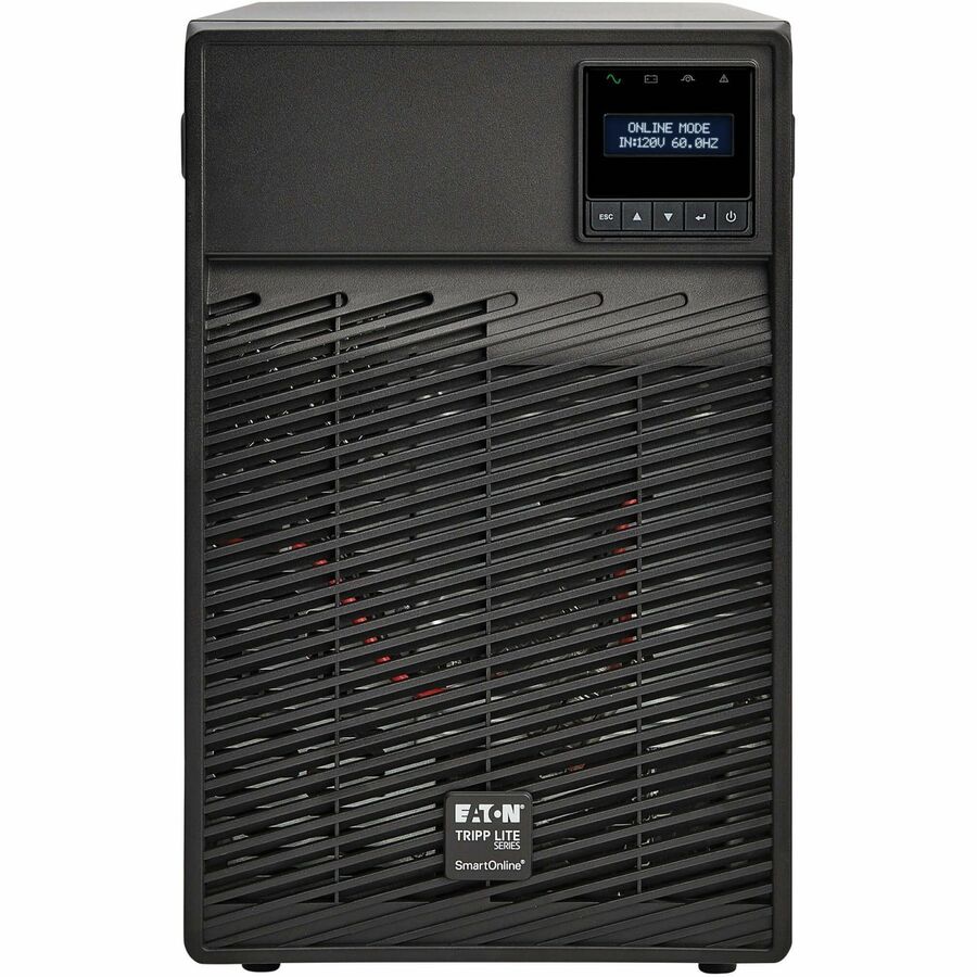 Front Image for Eaton Tripp Lite Series SmartOnline 1000VA 900W 120V Double-Conversion UPS - 6 Outlets, Extended Run, Network Card Option, LCD, USB, DB9, Tower