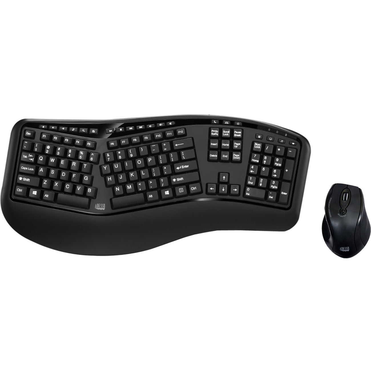 Main Image for Adesso Wireless Ergonomic Keyboard and Laser Mouse