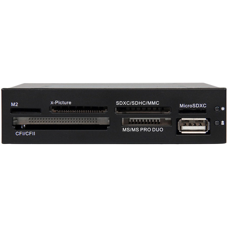 Alternate-Image1 Image for StarTech.com 3.5in Front Bay 22-in-1 USB 2.0 Internal Multi Media Memory Card Reader - Black