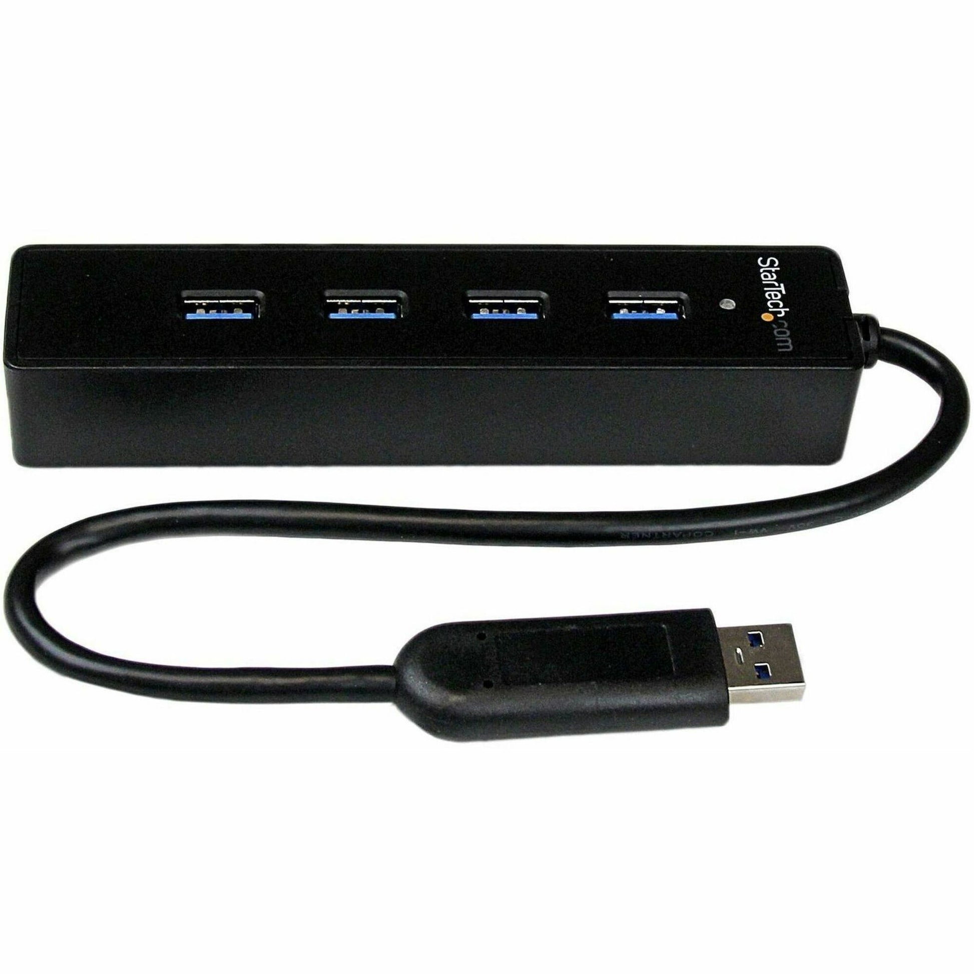 Main Image for StarTech.com 4 Port Portable SuperSpeed USB 3.0 Hub with Built-in Cable - 5Gbps