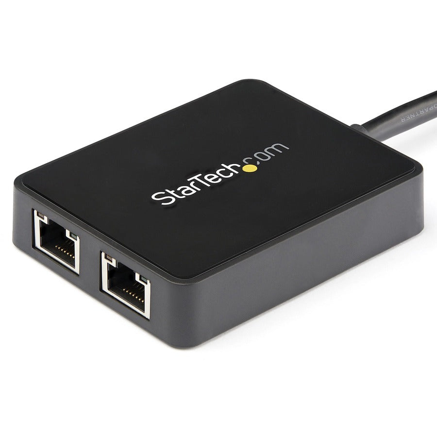Alternate-Image1 Image for StarTech.com USB 3.0 to Dual Port Gigabit Ethernet Adapter NIC w/ USB Port