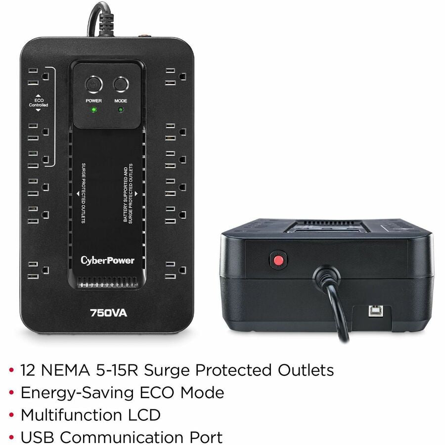 Alternate-Image1 Image for CyberPower EC750G Ecologic UPS Systems