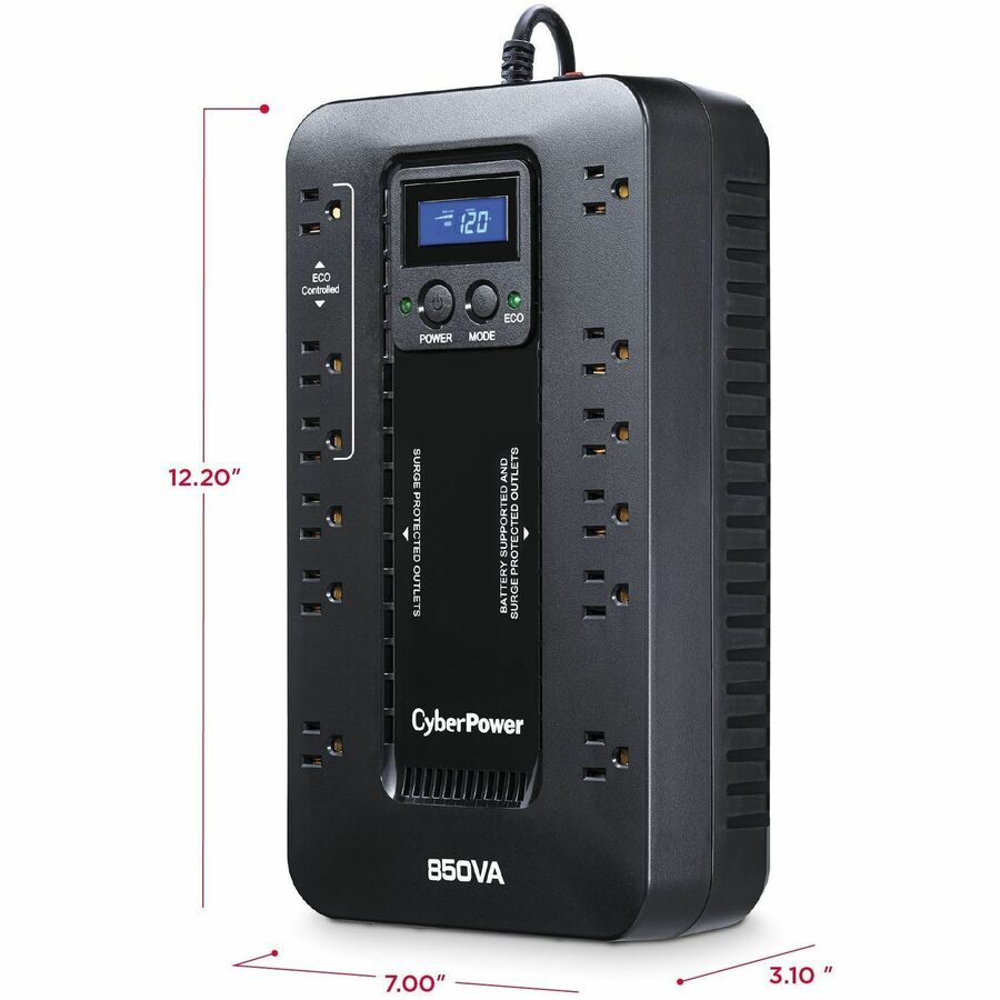 Alternate-Image8 Image for CyberPower EC850LCD Ecologic UPS Systems