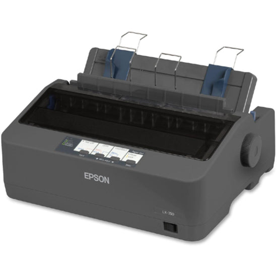 Hero-Shot Image for Epson LX-350 9-pin Dot Matrix Printer - Monochrome - Energy Star - Black