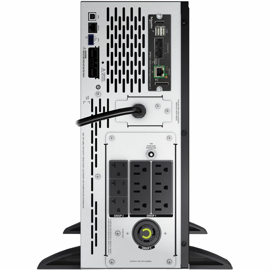 Alternate-Image1 Image for APC Smart-UPS X, Line Interactive, 2000VA, Rack/tower convertible 4U, 100V-127V, 6x 5-15R+3x 5-20R+1x L5-20R NEMA, NMC, Extended runtime, Short depth