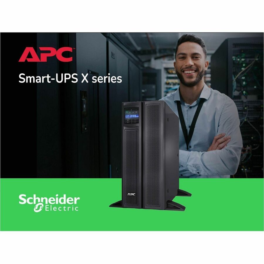 Alternate-Image5 Image for APC Smart-UPS X, Line Interactive, 3kVA, Rack/tower convertible 4U, 100V-127V, 6x 5-15R+3x 5-20R+1x L5-30R NEMA, NMC, Extended runtime, Short depth