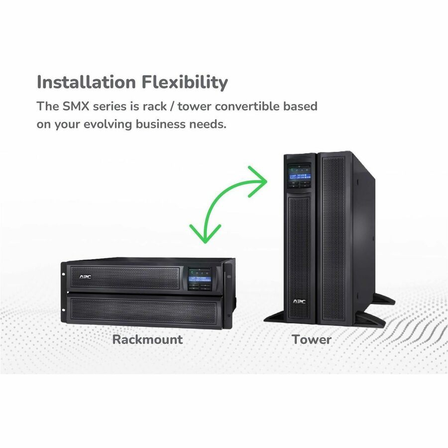 Alternate-Image6 Image for APC Smart-UPS X, Line Interactive, 3kVA, Rack/tower convertible 4U, 100V-127V, 6x 5-15R+3x 5-20R+1x L5-30R NEMA, NMC, Extended runtime, Short depth