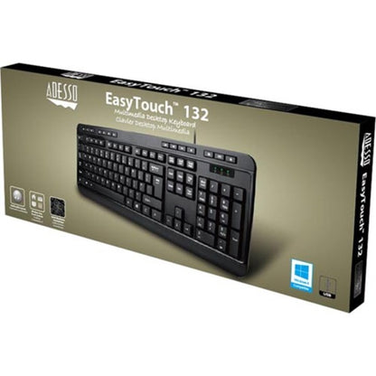 Alternate-Image1 Image for Adesso Spill-Resistant Multimedia Desktop Keyboard (USB)