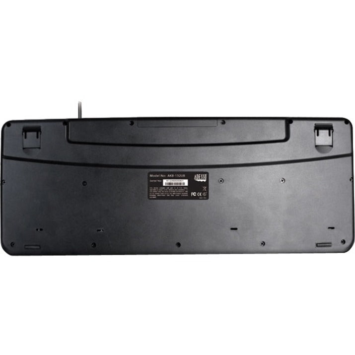 Rear Image for Adesso Spill-Resistant Multimedia Desktop Keyboard (USB)
