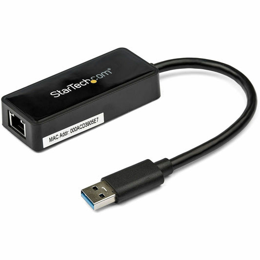 Main Image for StarTech.com USB 3.0 to Gigabit Ethernet Adapter NIC w/ USB Port - Black