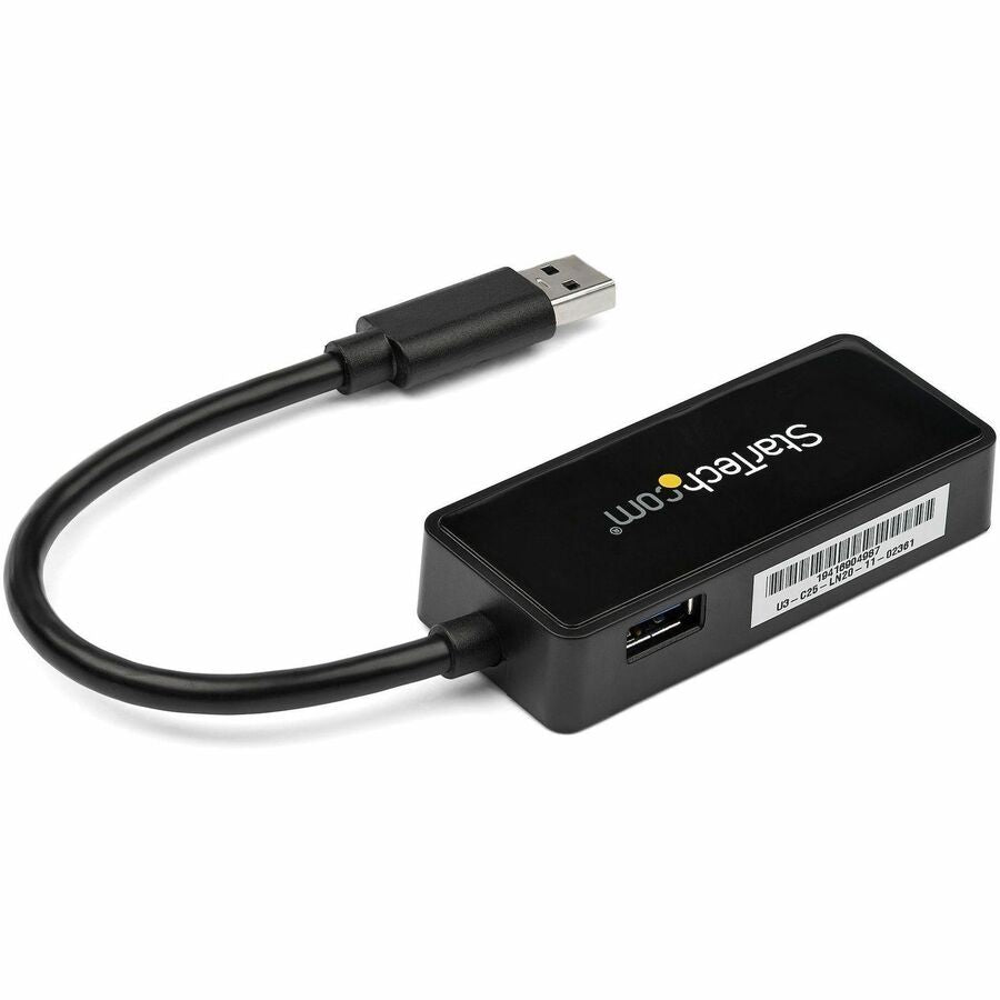 Alternate-Image1 Image for StarTech.com USB 3.0 to Gigabit Ethernet Adapter NIC w/ USB Port - Black