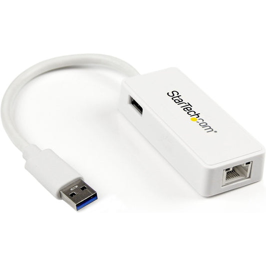 Main Image for StarTech USB 3.0 to Gigabit Ethernet Adapter NIC w/ USB Port - White