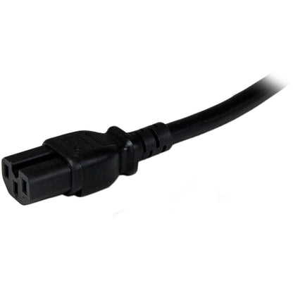 Alternate-Image3 Image for StarTech.com 8ft (2.4m) Heavy Duty Power Cord, NEMA5-15P to C15, 15A 125V, 14AWG, Replacement AC Computer PC Power Supply Cable
