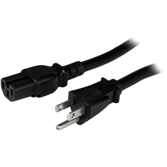 Main Image for StarTech.com 8ft (2.4m) Heavy Duty Power Cord, NEMA5-15P to C15, 15A 125V, 14AWG, Replacement AC Computer PC Power Supply Cable