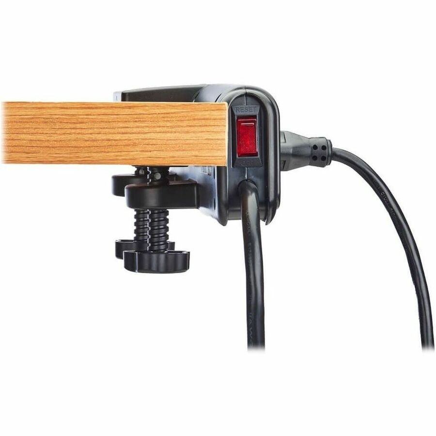 Alternate-Image3 Image for Eaton Tripp Lite Series Protect It! 6-Outlet Clamp-Mount Surge Protector, 6 ft. (1.83 m) Cord, 2100 Joules, 2 x USB Charging ports (2.1A total)