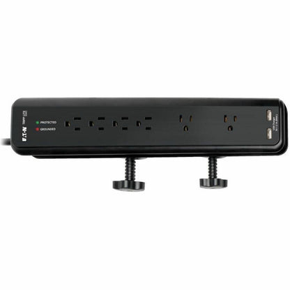 Alternate-Image10 Image for Eaton Tripp Lite Series Protect It! 6-Outlet Clamp-Mount Surge Protector, 6 ft. (1.83 m) Cord, 2100 Joules, 2 x USB Charging ports (2.1A total)