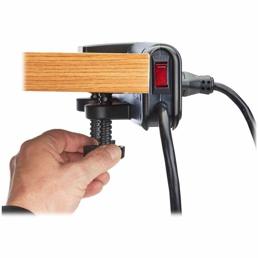Alternate-Image2 Image for Eaton Tripp Lite Series Protect It! 6-Outlet Clamp-Mount Surge Protector, 6 ft. (1.83 m) Cord, 2100 Joules, 2 x USB Charging ports (2.1A total)