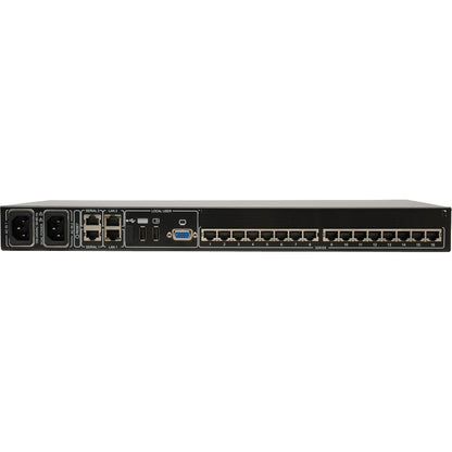 Rear Image for Tripp Lite by Eaton NetCommander 16-Port Cat5 KVM over IP Switch - 2 Remote + 1 Local User 1U Rack-Mount