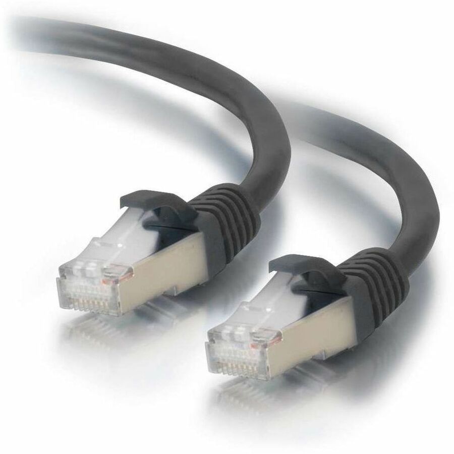 Alternate-Image1 Image for C2G 7ft Cat6 Ethernet Cable - Snagless Shielded (STP) - Black