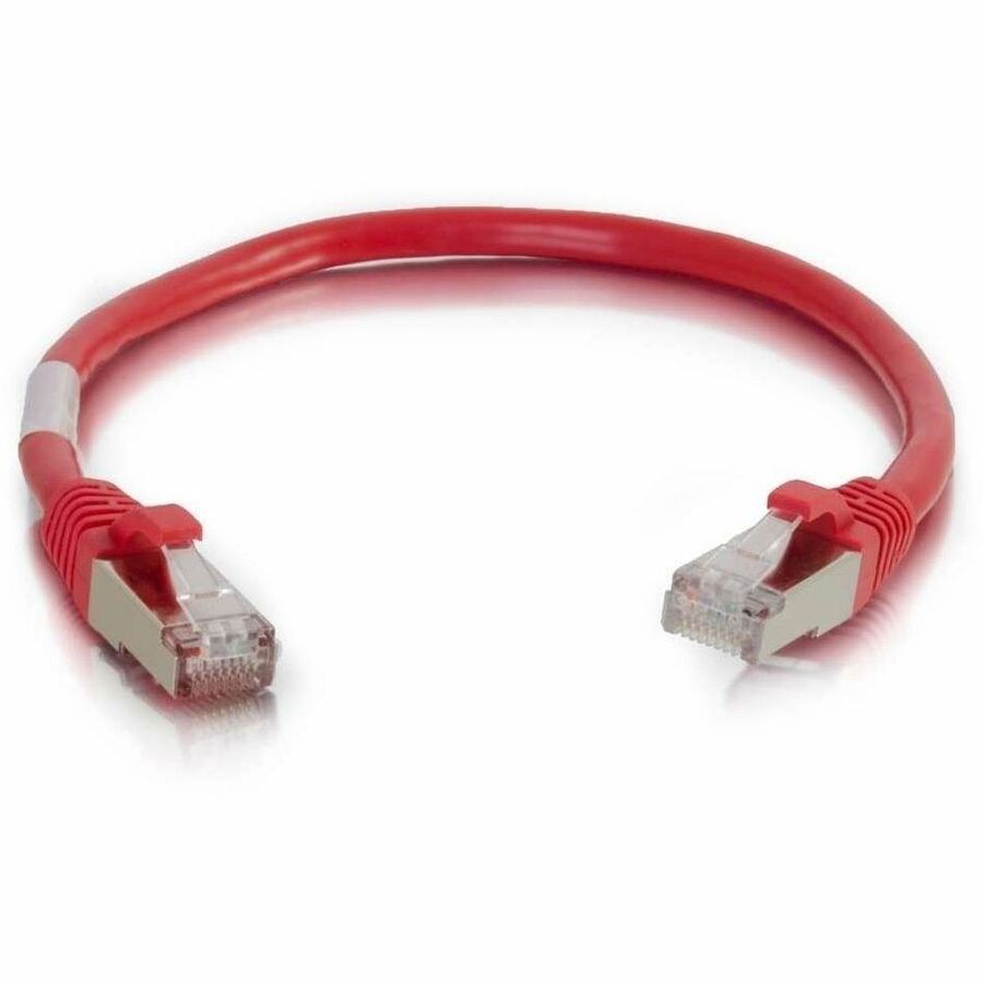 Alternate-Image3 Image for C2G 6ft Cat6 Ethernet Cable - Snagless Shielded (STP) - Red