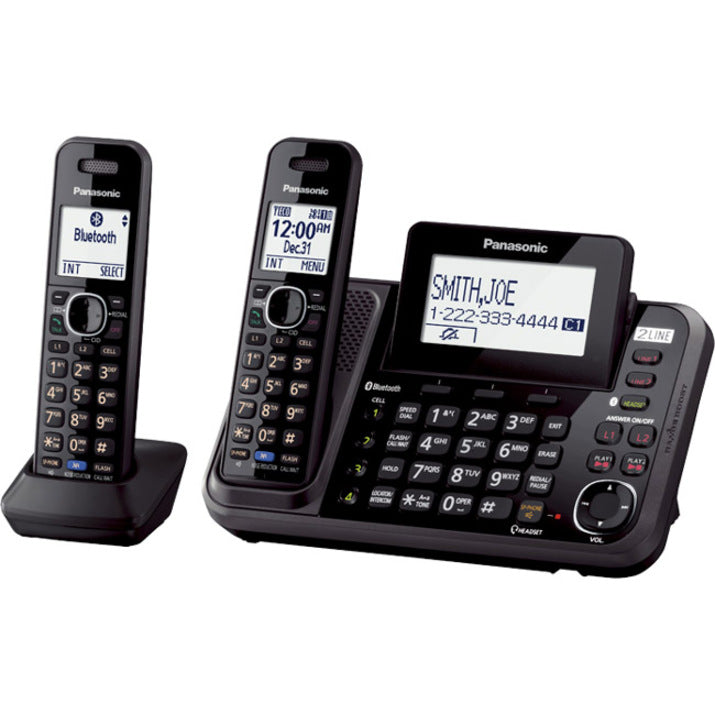 Left Image for Panasonic Link2Cell KX-TG9542B DECT 6.0 1.90 GHz Cordless Phone - Black