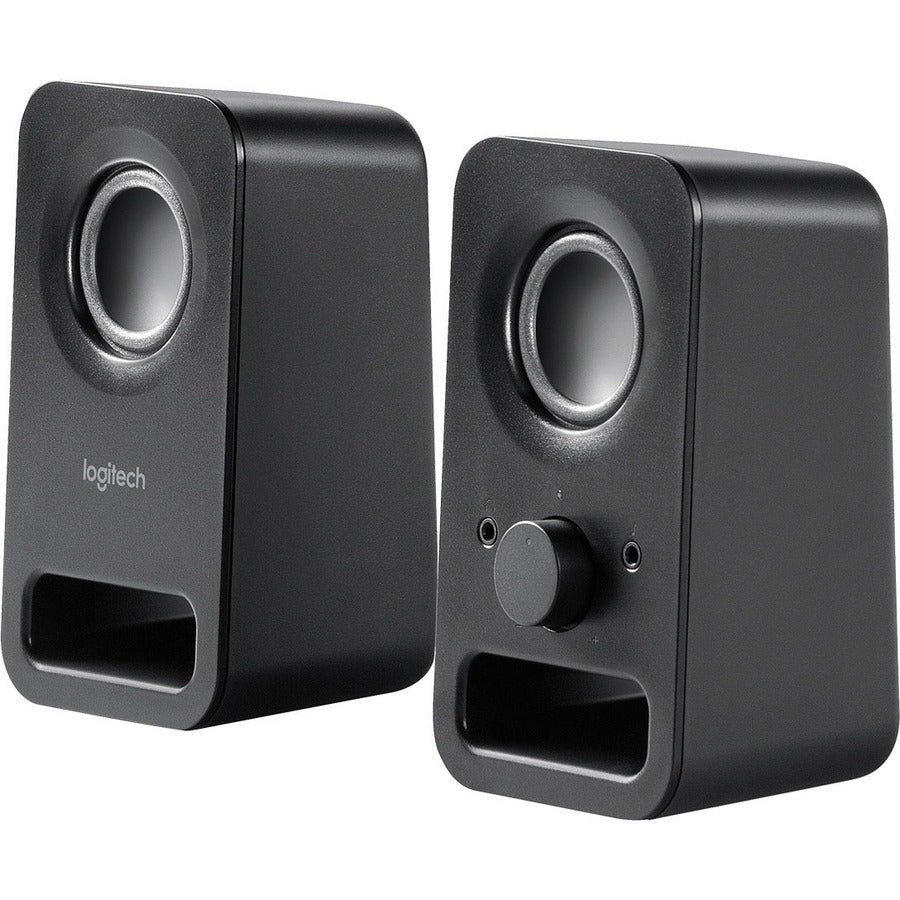 Left Image for Logitech Multimedia Speakers Z150 with Clear Stereo Sound (Midnight Black, 3W RMS)
