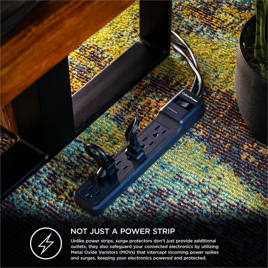 Alternate-Image8 Image for CyberPower CSB606 Essential 6 - Outlet Surge with 900 J