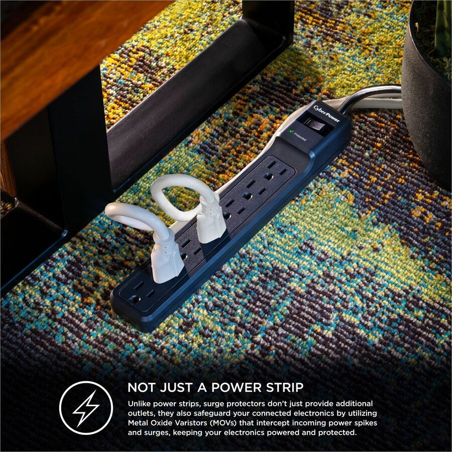Alternate-Image3 Image for CyberPower CSB706 Essential 7 - Outlet Surge with 1500 J