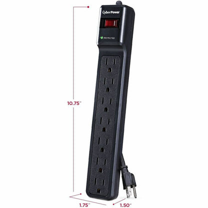 Alternate-Image3 Image for CyberPower CSB7012 Essential 7 - Outlet Surge with 1500 J