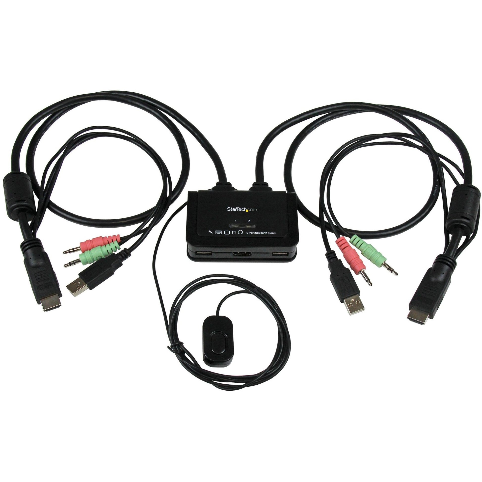 Main Image for StarTech.com 2 Port USB HDMI Cable KVM Switch with Audio and Remote Switch? USB Powered