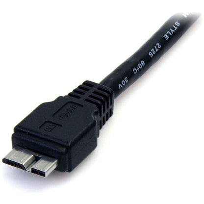 Alternate-Image1 Image for StarTech.com 0.5m (1.5ft) Black SuperSpeed USB 3.0 (5Gbps) Cable A to Micro B - M/M