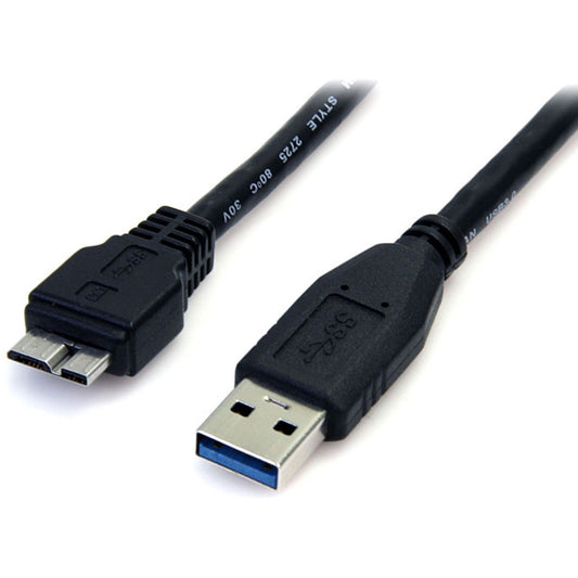 Main Image for StarTech.com 0.5m (1.5ft) Black SuperSpeed USB 3.0 (5Gbps) Cable A to Micro B - M/M