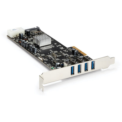 Main Image for StarTech.com 4 Port PCI Express (PCIe) SuperSpeed USB 3.0 Card Adapter w/ 4 Dedicated 5Gbps Channels - UASP - SATA/LP4 Power