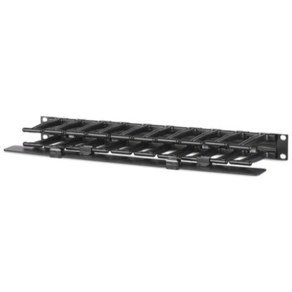 Alternate-Image2 Image for APC NetShelter Cable Management, Horizontal Cable Manager, 1U, Single Side with Cover, Black, 483 x 44 x 110 mm