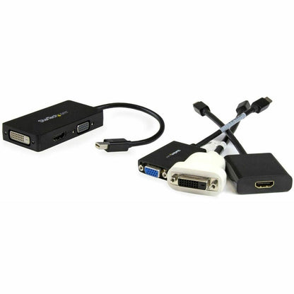 Alternate-Image3 Image for StarTech.com Mini DisplayPort Adapter - 3-in-1 - 1080p - Monitor Adapter - Mini DP to HDMI / VGA / DVI Adapter Hub