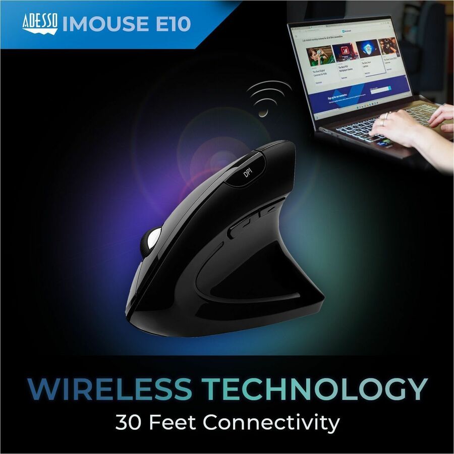 Alternate-Image1 Image for Adesso 2.4 GHz Wireless Vertical Ergonomic Mouse