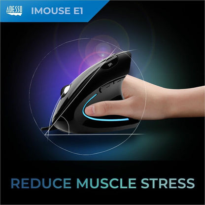 Alternate-Image1 Image for Adesso iMouse E1 Vertical Ergonomic Illuminated Mouse