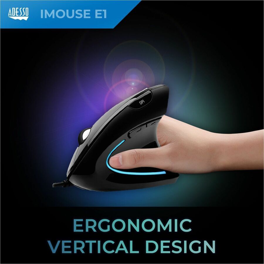Alternate-Image2 Image for Adesso iMouse E1 Vertical Ergonomic Illuminated Mouse
