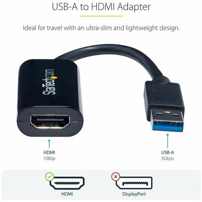 Alternate-Image2 Image for StarTech.com USB 3.0 to HDMI Adapter, USB to HDMI Monitor Converter for Windows, 1080P (no support for macOS/ChromeOS/Linux) - TAA