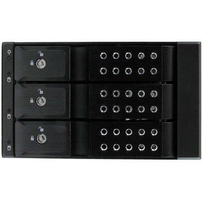 Alternate-Image2 Image for StarTech.com 3 Bay Aluminum Trayless Hot Swap Mobile Rack Backplane for 3.5in SAS II/SATA III - 6 Gbps HDD