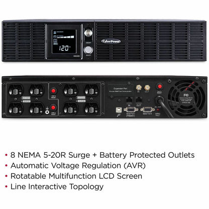 Alternate-Image2 Image for CyberPower OR2200LCDRT2U Smart App LCD UPS Systems