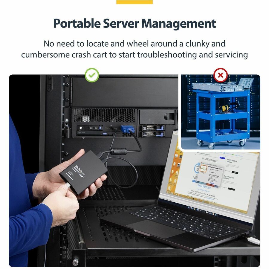 Alternate-Image3 Image for StarTech.com USB Crash Cart Adapter with File Transfer & Video Capture at 1920 x1200 60Hz, TAA